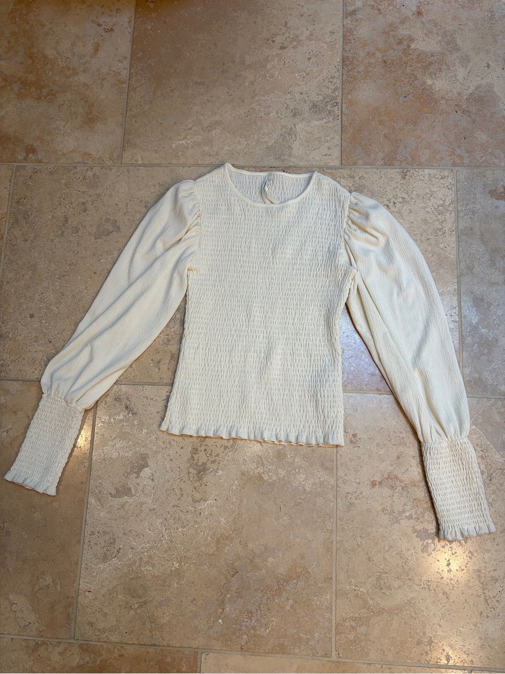 Anthropologie cream blouse